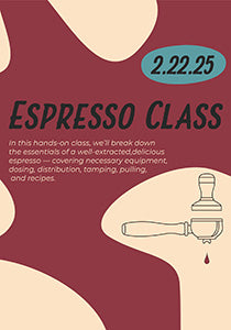 February 22nd: Crafting Crema: Espresso Pulling Foundation